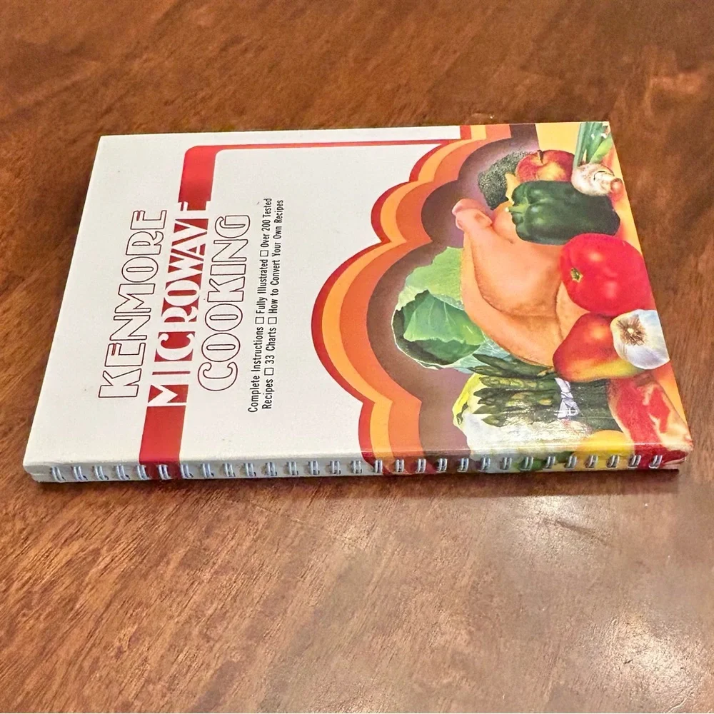 Vintage 1981 Kenmore Microwave Cooking Spiral Recipes Tips Charts Cookbook Sears